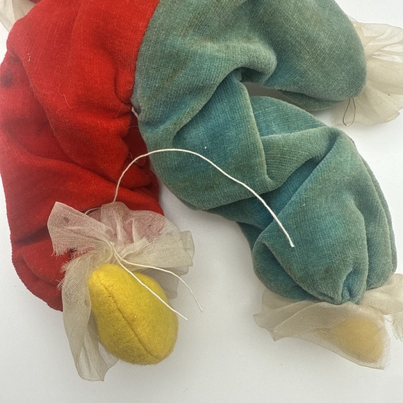 Christmas Elf Jester Vintage Folk Art Shelf Sitter Holiday Poseable 9" Tall - Picture 8 of 16